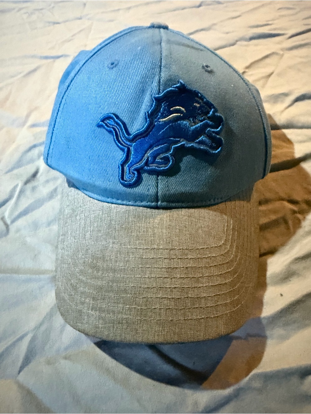 NFL Light Blue and Gray Detroit Lions Embroidered Logo Cap